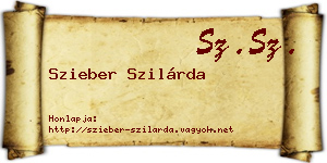 Szieber Szilárda névjegykártya